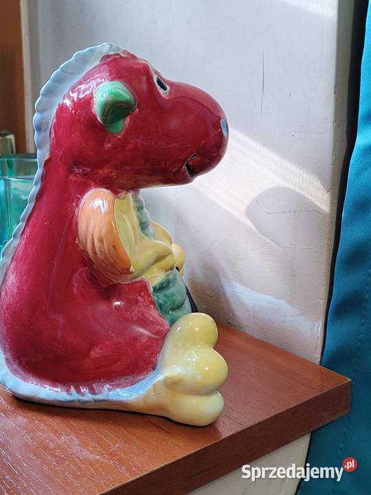 Ceramika Skarbonka smok ręcznie malowana sprzedam