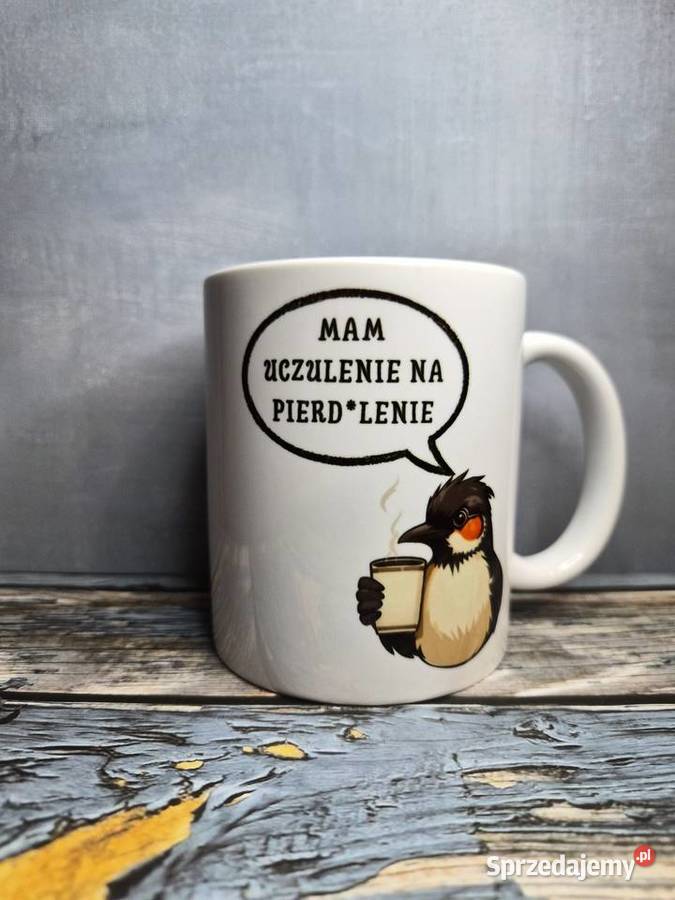 Kubek z tekstem Mam uczulenie na pierdlenie Warszawa