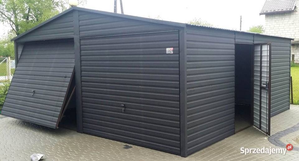 Garaż Blaszany Drewnopodobny 4x6 Garaże Blaszane Sanok