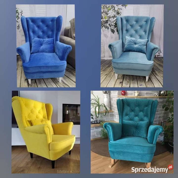 Fotel Uszak Skandynawski w tkaninie Loca 17 Fotele i pufy Warszawa