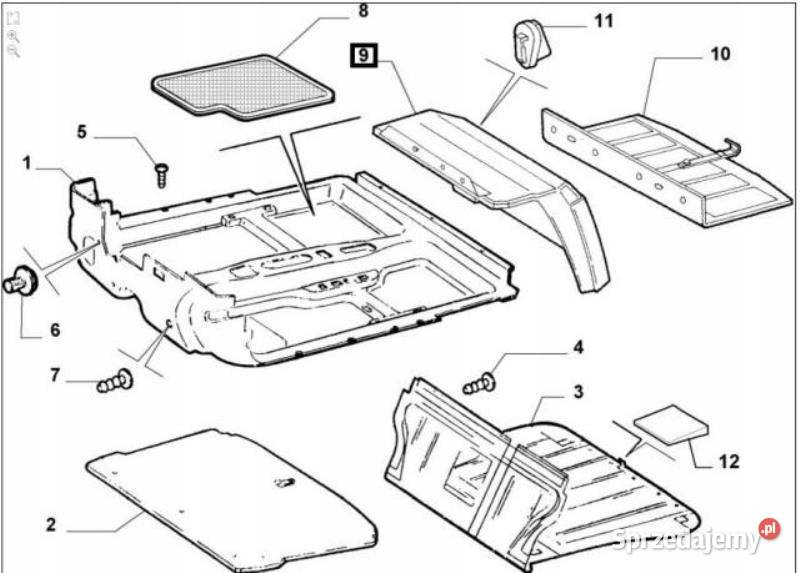 OSŁONA TAPICERKA BAGAŻNIKA FIAT MAREA 9602 Osłony i zaślepki lubelskie