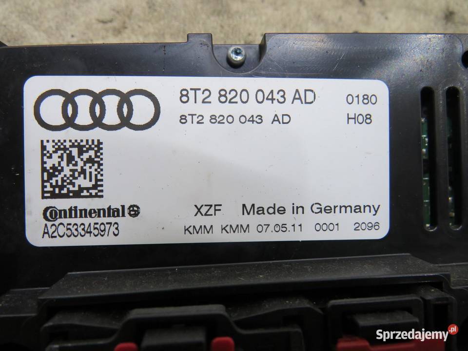PANEL KLIMATYZACJI AUDI Q5 8R 8T2820043AD osobowe lubelskie