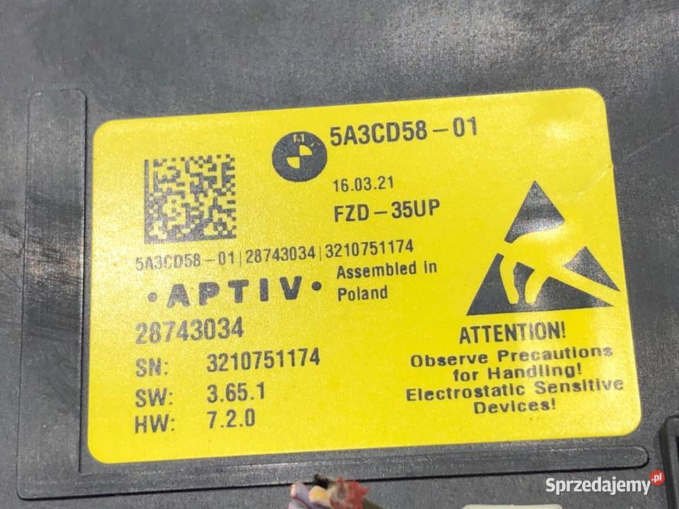 LAMPA SUFITOWA BMW G30 5A3CD58 SedanLimuzyna podkarpackie sprzedam