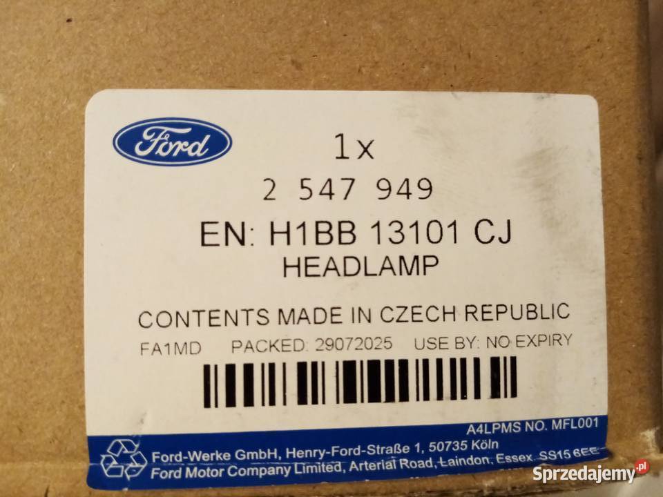 Ford Fiesta lewa lampa 2547949 wielkopolskie Ostrów Wielkopolski