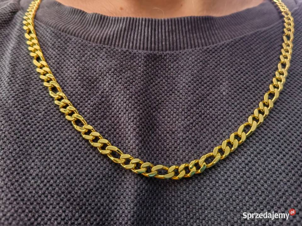 ZŁOTY ŁAŃCUSZEK PANCERKA PEŁNA 14K 585 62 g 65 Sosnowiec