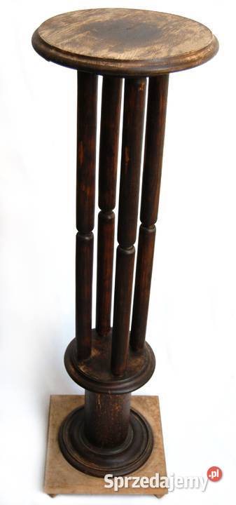 Kwietnik drewniany kolumna art deco