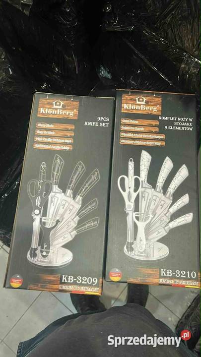 99 Zestaw noży czarny biały marmur Klonberg śląskie Zabrze