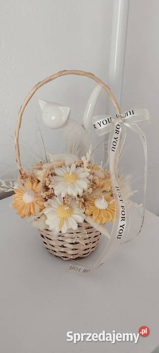 Flower box z świec sojowych w koszyczku Wręczyca Wielka