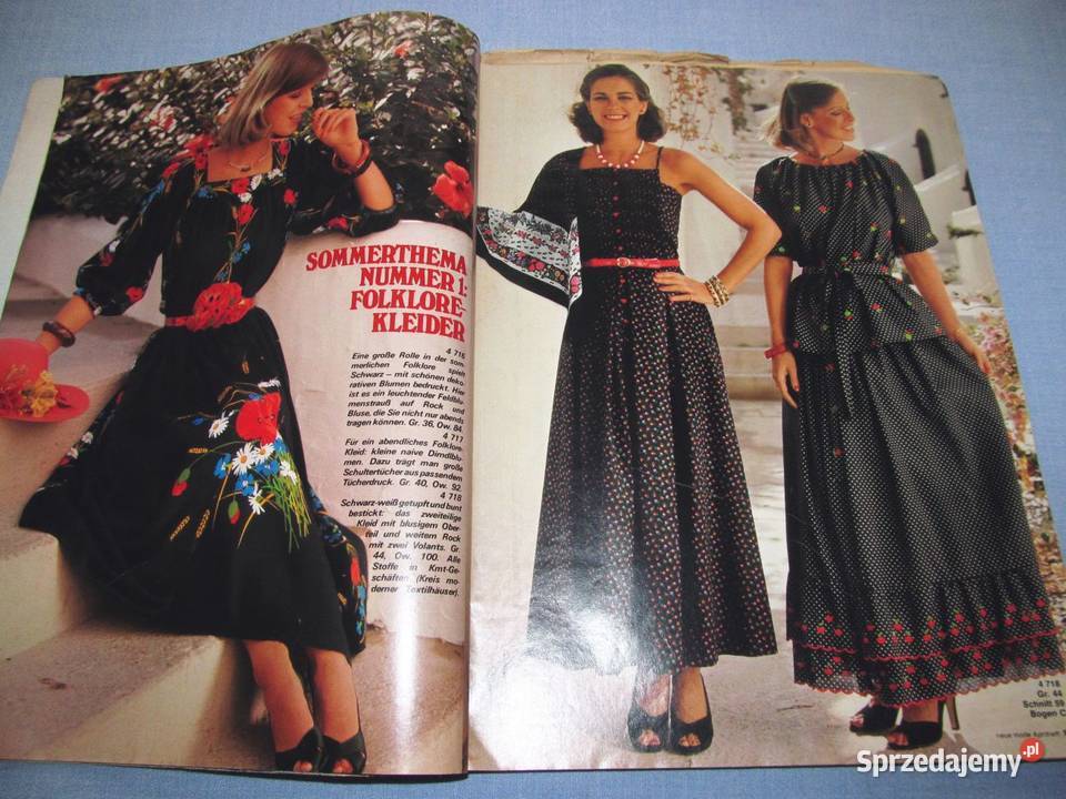 6 x Neue Mode 1974 1977 198183 Vintage moda Skępe