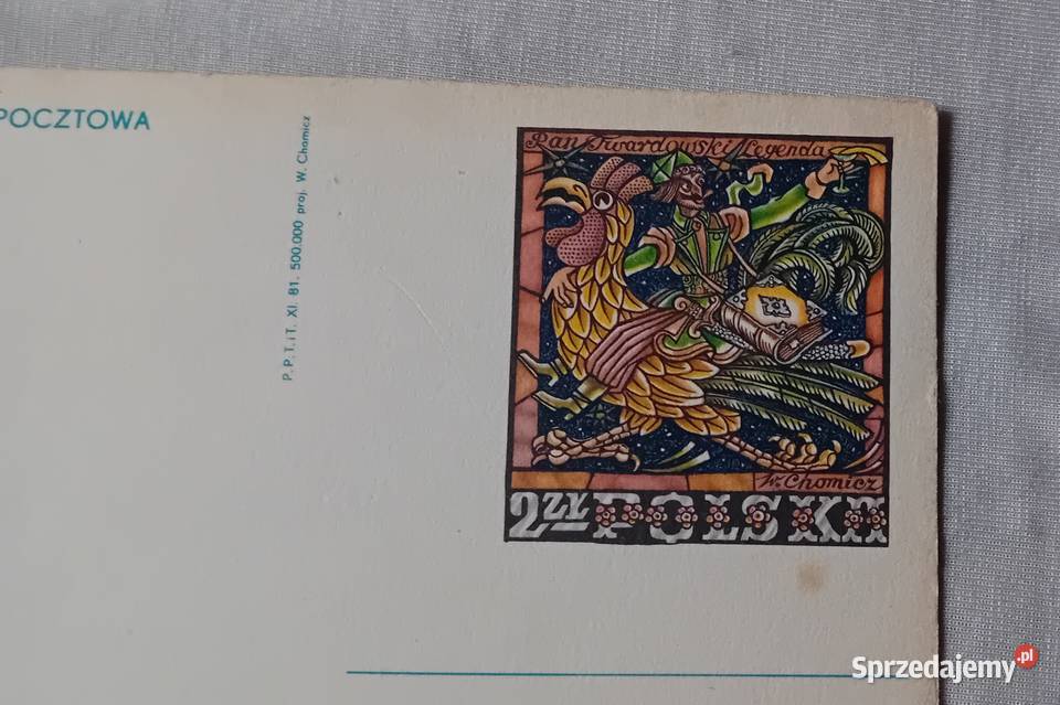 Pocztówka Pan Twardowski Legenda PPTiT 1981 r wielkopolskie Koźminek