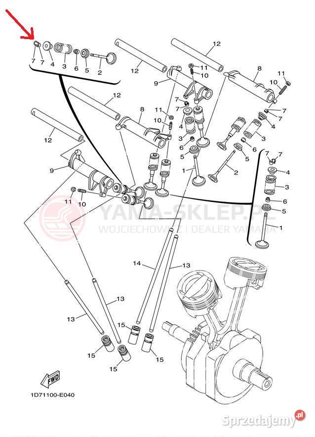 Zamek zaworu Yamaha VStar 4G01211800 Oryginał Kielce