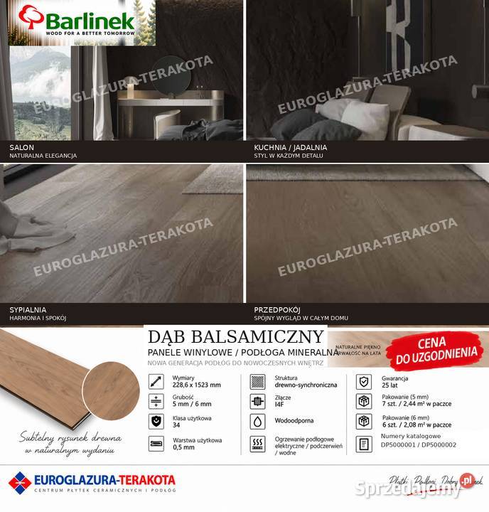 podłoga mineralna winylova barlinek dąb sprzedam