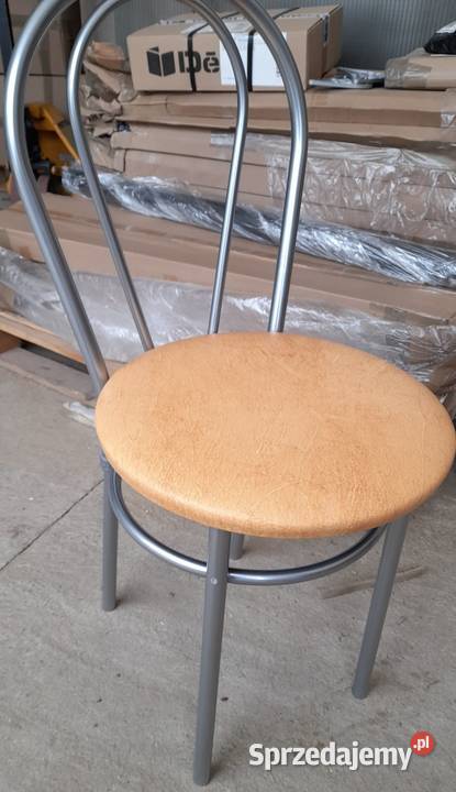 Krzesła Wenus Tulipan Czarne Srebrne 44cm Radomsko