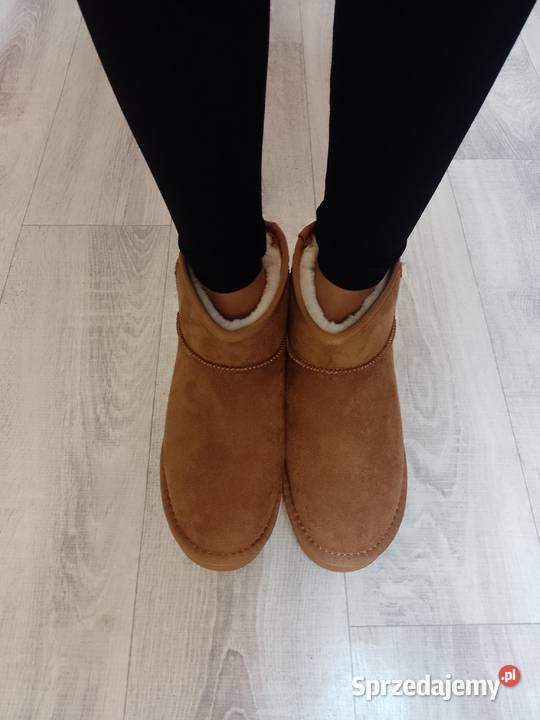 40 Brązowe ocieplane Botki zimowe śniegowce NOWE