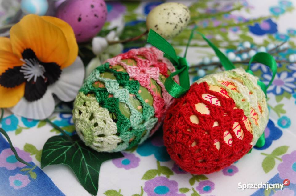Szydełkowe osłonki na jajka Wielkanoc 2 Wielkanoc lubelskie Lublin
