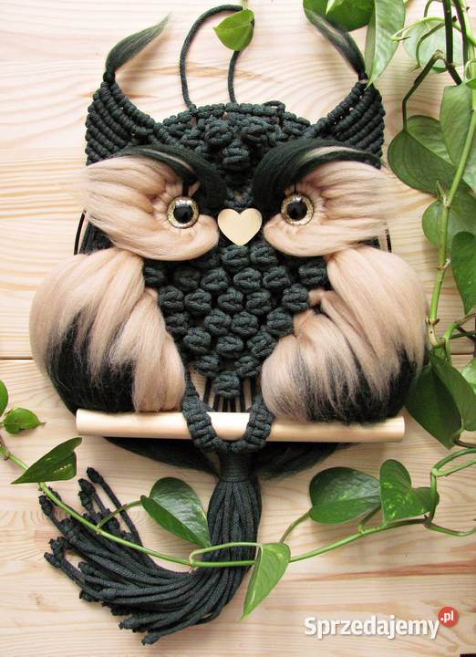 Sowa makrama sowa ze sznurka puchacz sowa Wrocław