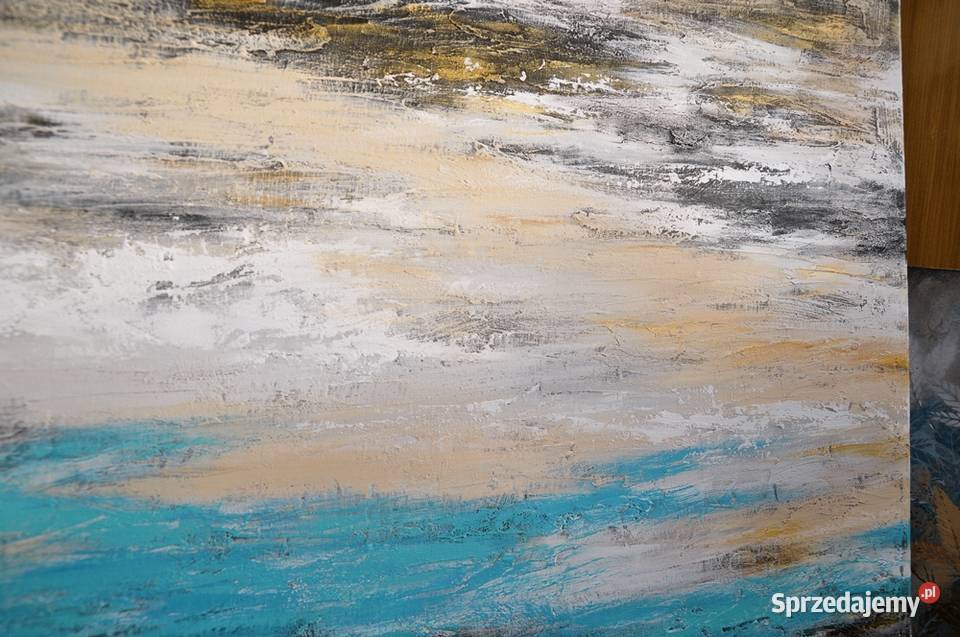 Gold rush 10 abstrakcja nowoczesny obraz ręcznie Malbork sprzedam