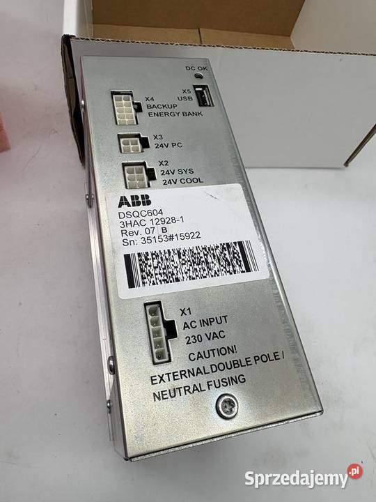 ABB DSQC604 3HAC129281 Rev 07 B Power Supply mazowieckie