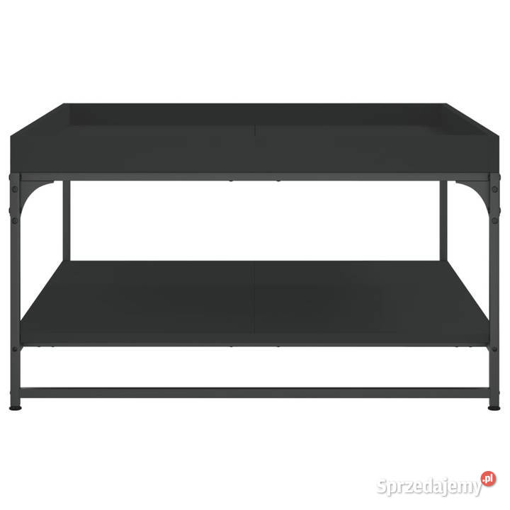 Stolik kawowy czarny 80x80x45 materiał Warszawa