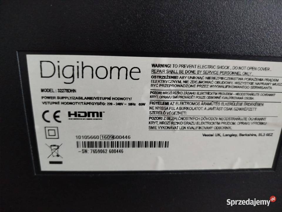 Telewizor Led Digihome 32 cale Dzierżoniów