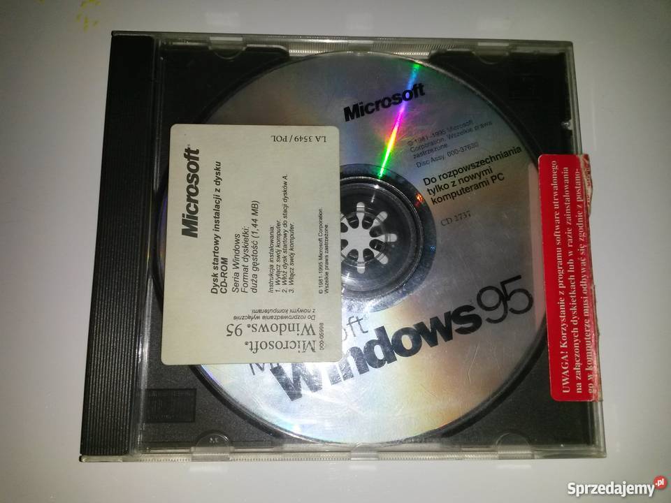 Windows 95 Microsoft Windows 95 Nośnik Oprogramowanie Poznań