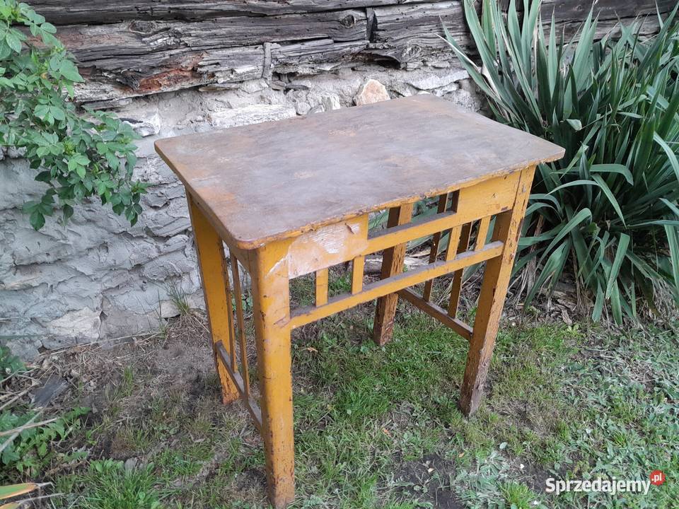 Stary drewniany stolik do renowacji zabytek Antyki, Sztuka, Kolekcje Dąbrowa Górnicza