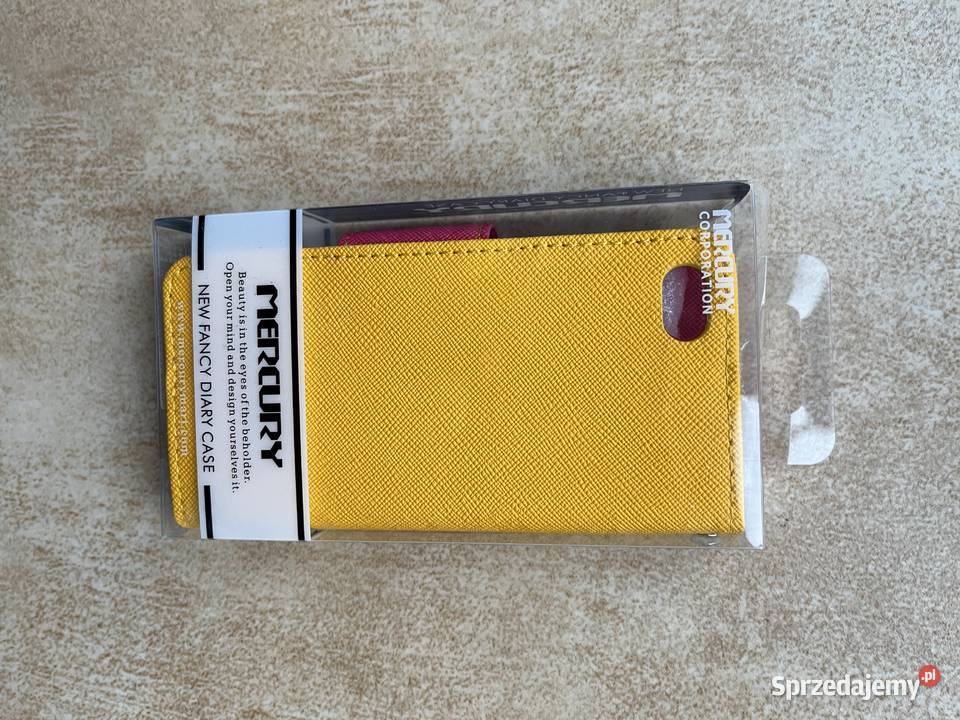 Etui do iPhone 4 Mercury z klapką żółta Łódź