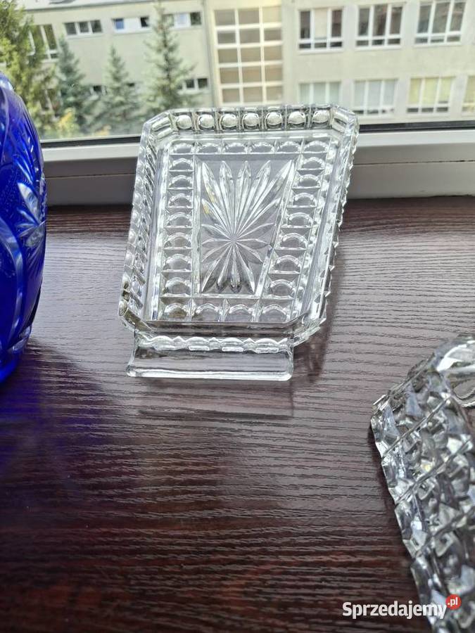 Kryształowa serownica kryształ z PRL Warszawa