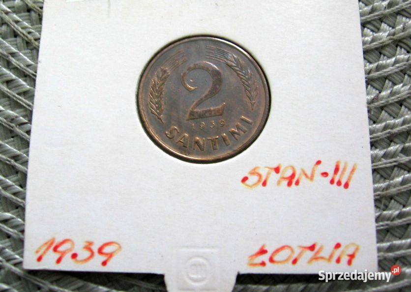 Łotwa 2 Santimi 1939r