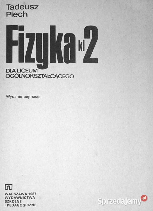 Fizyka 2 Podręcznik liceum ogólnokształcącego