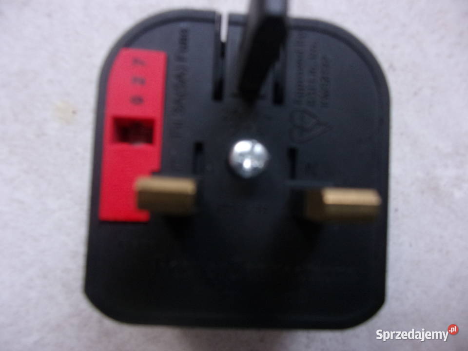 Adapter sieciowy FUSED z EU na UK czarny mazowieckie Warszawa