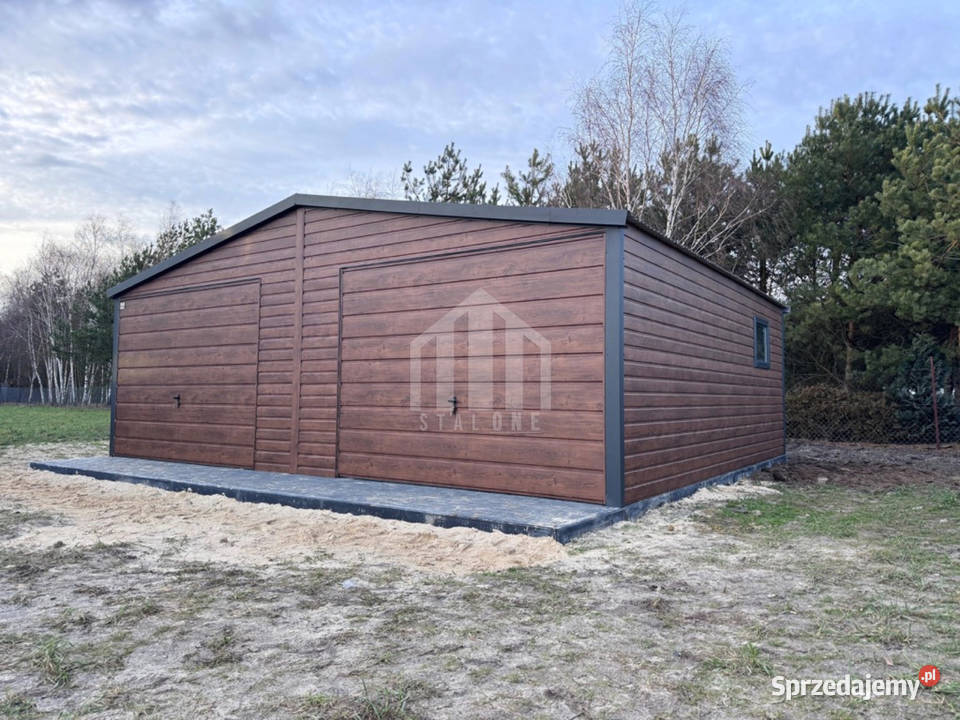 Garaż blaszany 7x5m 2x brama drzwi 2x okno