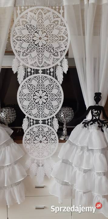Firany z falbankami i ażur łapacz snów Mława