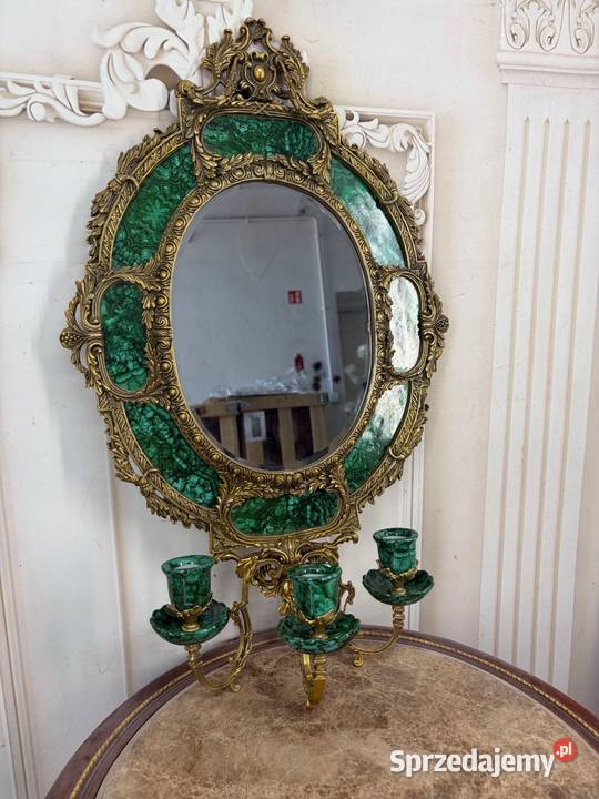 Lustro Porcelana Brąz Sygnowane Porcelanowa Rama sprzedam