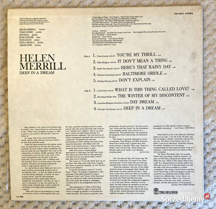 Helen Merrill Deep In A Dream Szczecin