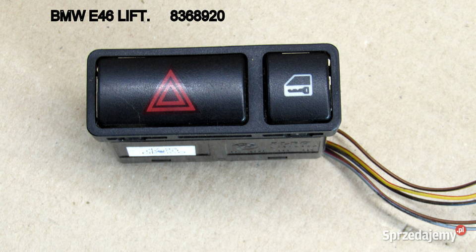 WŁACZNIK ŚWIATEŁ AWARYJNYCH BMW E46 LIFT 8368920 Rok produkcji 2004