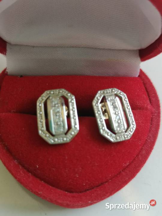 złote kolczyki białe złoto 585 Kolczyki Toruń sprzedam