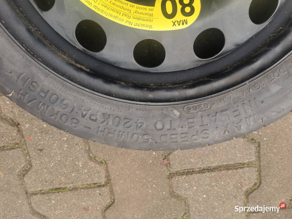 Koło dojazdowe 16 Vw 5x112 Seat Audi Skoda wielkopolskie Grodzisk Wielkopolski sprzedam