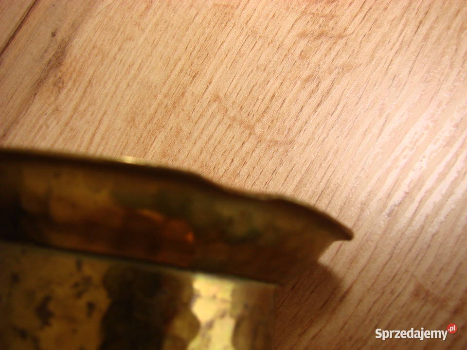 mosiężny młotkowany puchar pomorskie Pruszcz Gdański