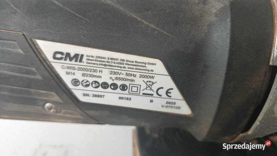 Szlifierka kątowa CMI 2000W Szlifierki kątowe Katowice