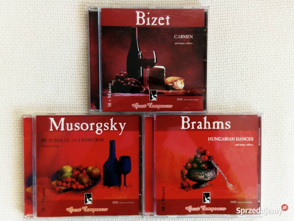 Musorgsky Brahms Bizet kolekcia płyt CD Ząbki sprzedam