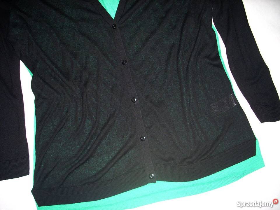 HM sweterek zielonyczarny zapinany 42 44 xl xxl Nowy Sącz sprzedam