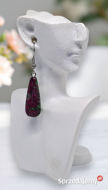 Komplet kolczyki i zawieszka z zoisytu ZOISYT Z