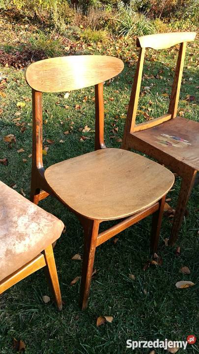 Unikatowe Krzesła Prl Hałas Zieliński Stolarskie