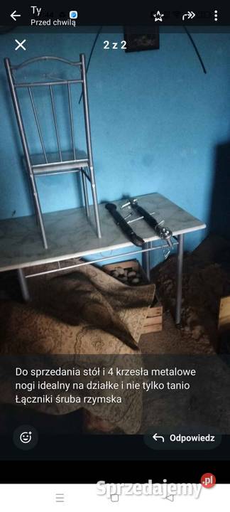 Sprzedam Stół i 4 Krzesła metalowe nogi Dobrowoda