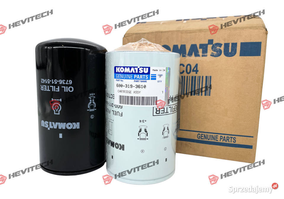 Pakiet filtrów Komatsu na przegląd co 500h Filtr