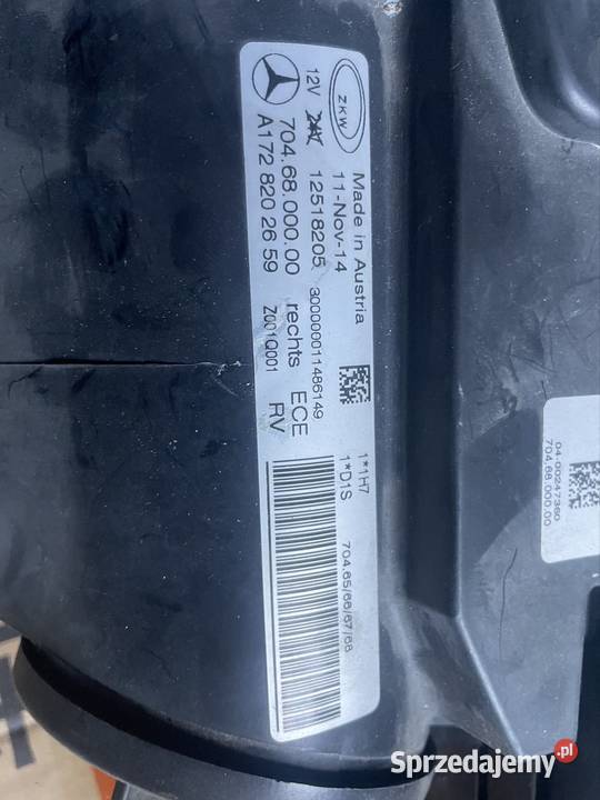 REFLEKTOR LAMPA PRAWA MERCEDES SLK AMG W172 BI Pieszyce sprzedam