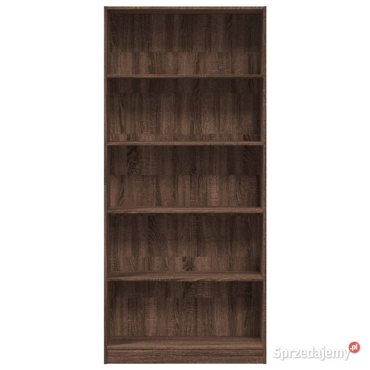 Regał brązowy dąb 80x24x176 materiał Warszawa