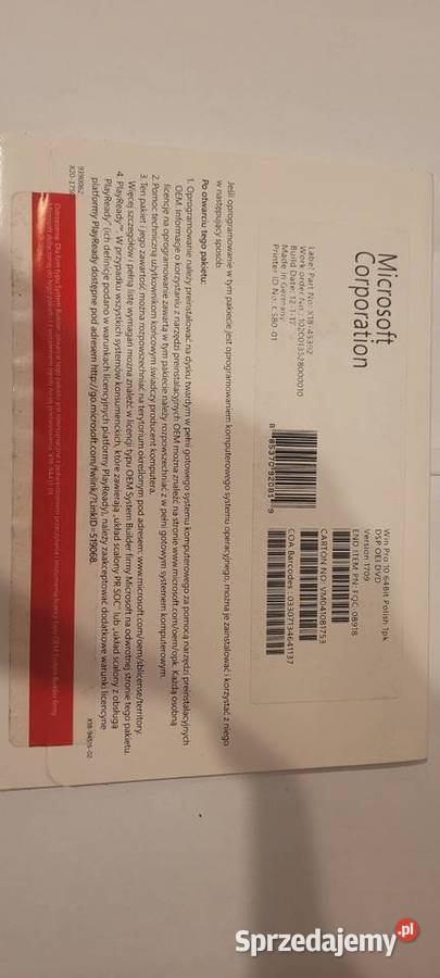 System Windows 10 Professional Poznań