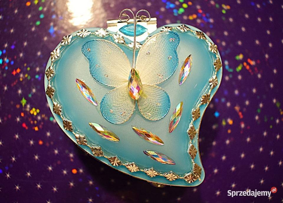 Ceramiczna szkatułka w kształcie serca na drobną Chełmno